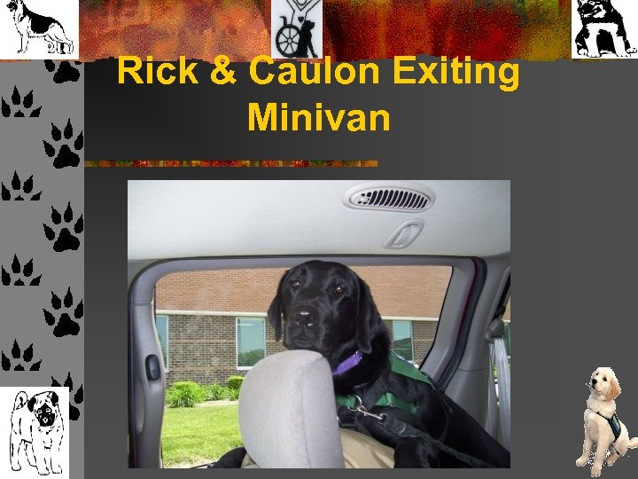 Rick & Caulon Exiting Minivan 