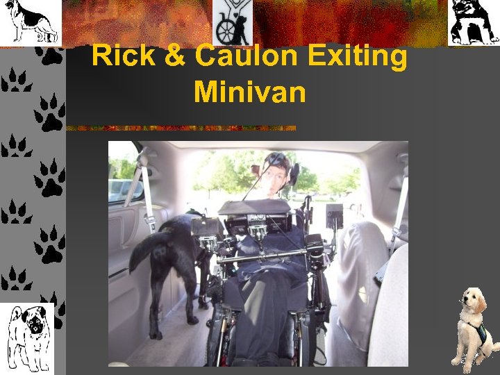 Rick & Caulon Exiting Minivan 
