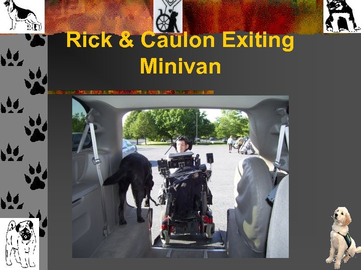 Rick & Caulon Exiting Minivan 