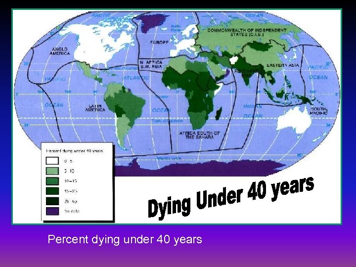 Percent dying under 40 years 