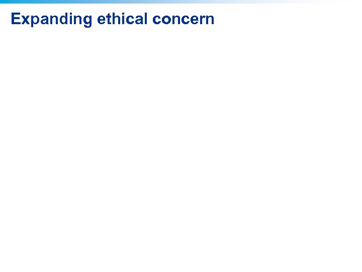 Expanding ethical concern 