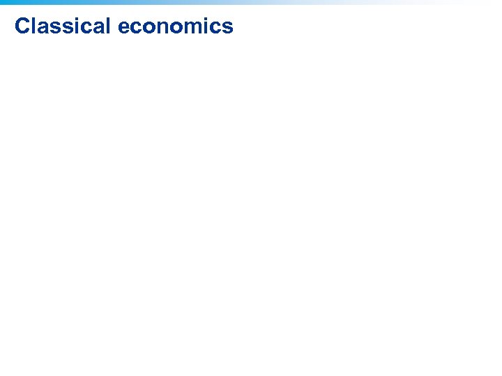 Classical economics 