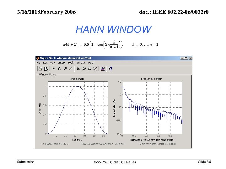 3/16/2018 February 2006 doc. : IEEE 802. 22 -06/0032 r 0 HANN WINDOW Submission
