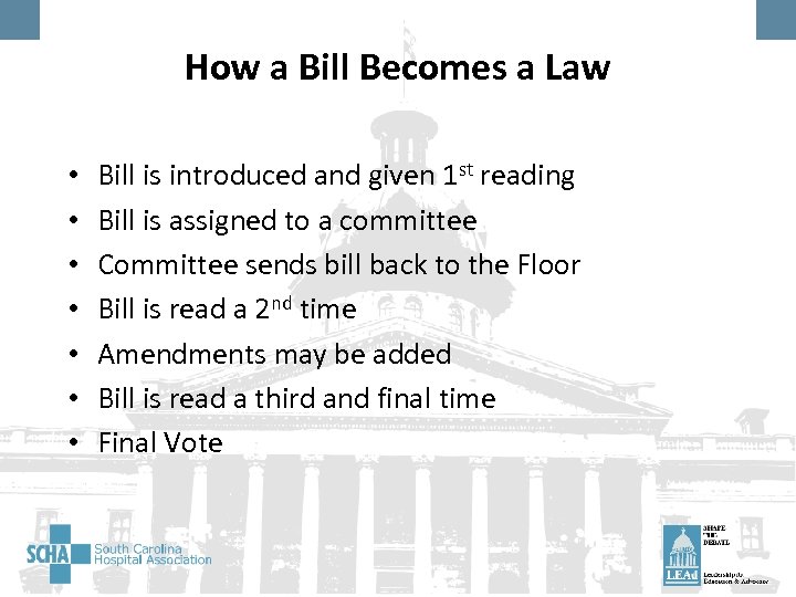 How a Bill Becomes a Law • • Bill is introduced and given 1