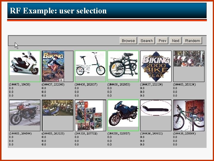 RF Example: user selection 