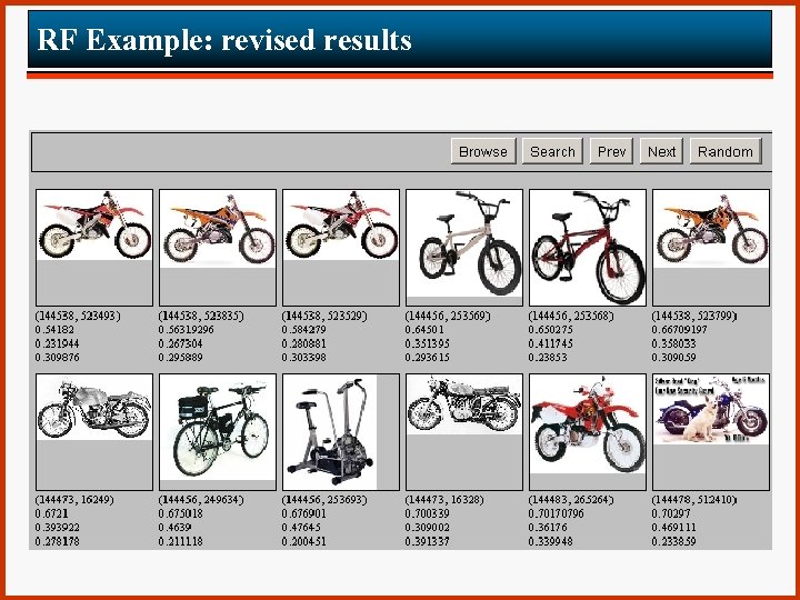 RF Example: revised results 