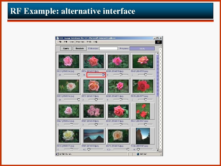 RF Example: alternative interface 