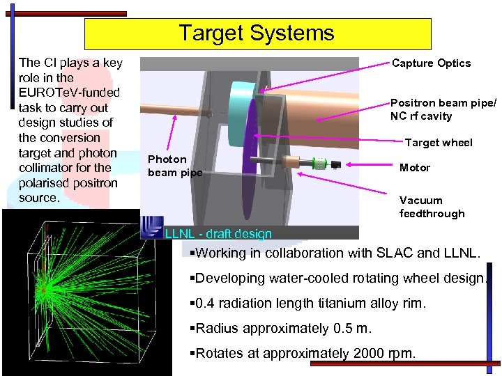 Target Systems The CI plays a key role in the EUROTe. V-funded task to