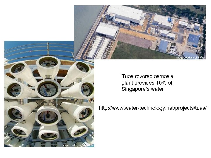 Tuos reverse osmosis plant provides 10% of Singapore’s water http: //www. water-technology. net/projects/tuas/ 