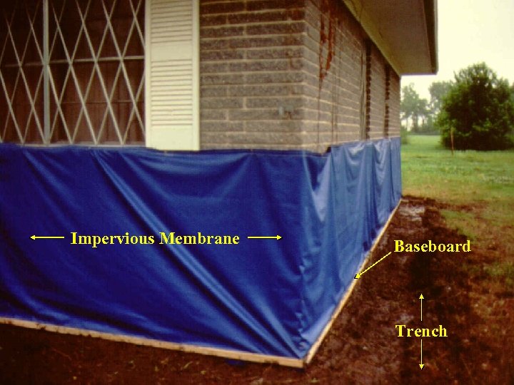 Impervious Membrane Baseboard Trench 