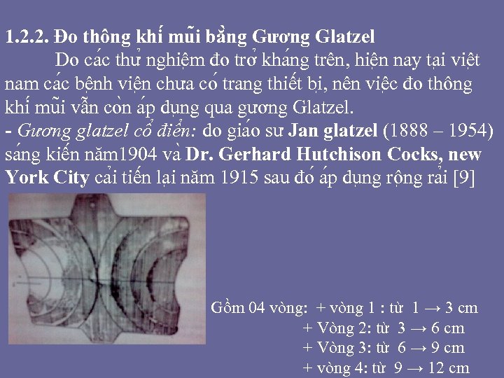 1. 2. 2. Đo thông khi mu i bă ng Gương Glatzel Do ca