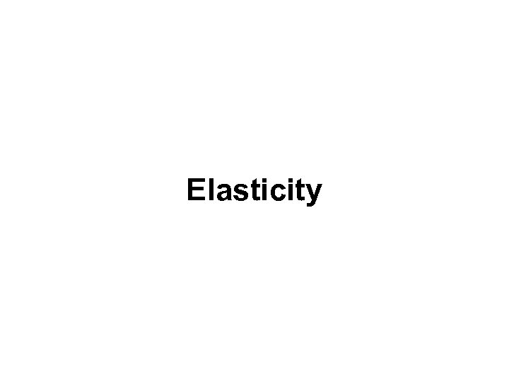 Income Elasticity (Normal Goods) Elasticity 