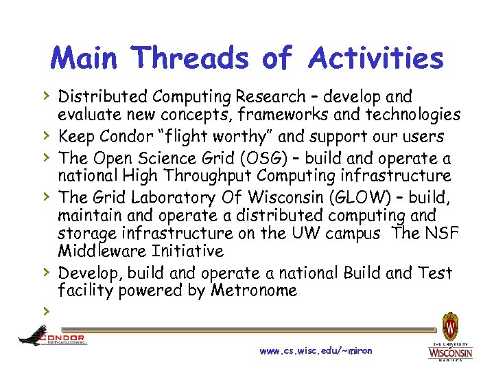 Main Threads of Activities › Distributed Computing Research – develop and › › ›
