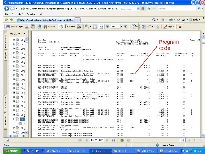 FZRODTA Program code 