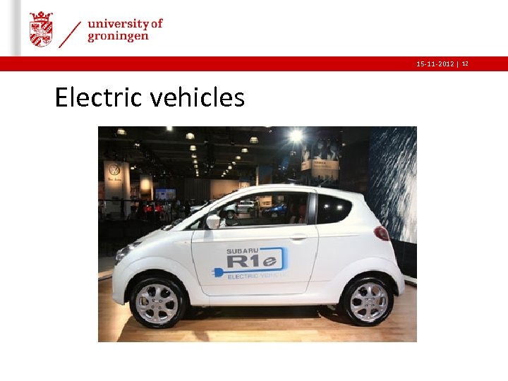 15 -11 -2012 | 12 Electric vehicles 