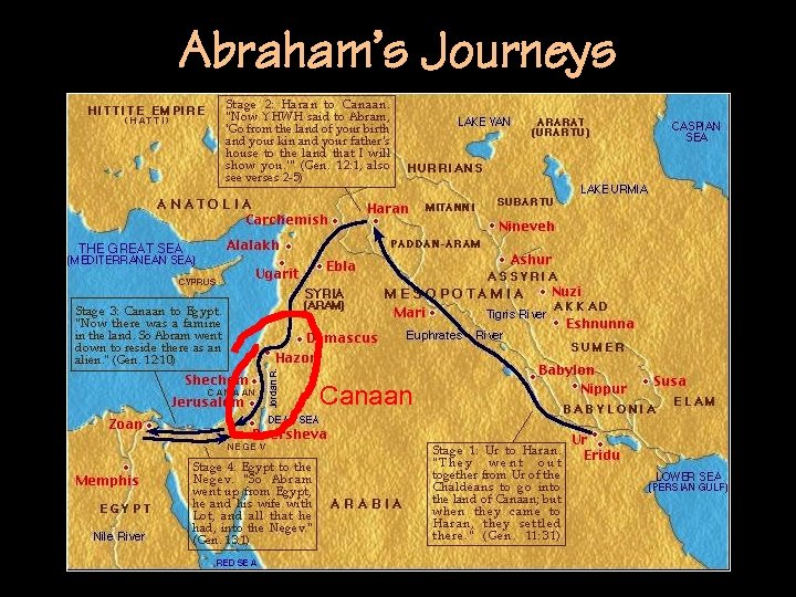 Abraham’s Journeys Canaan 