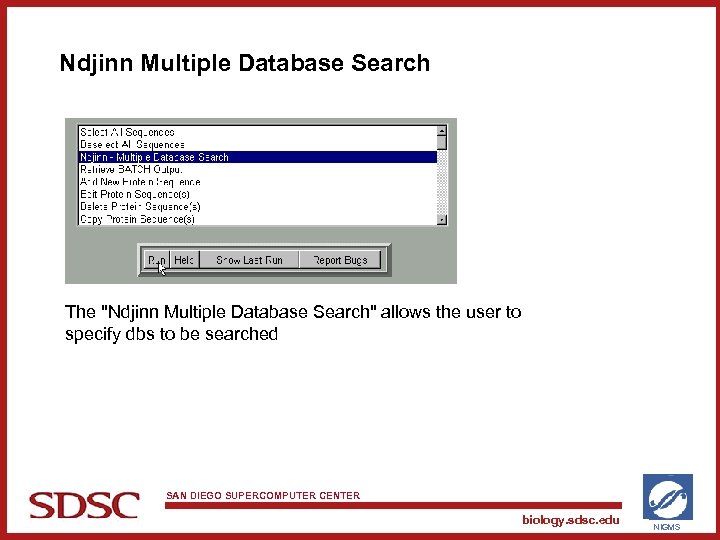 Ndjinn Multiple Database Search The "Ndjinn Multiple Database Search" allows the user to specify