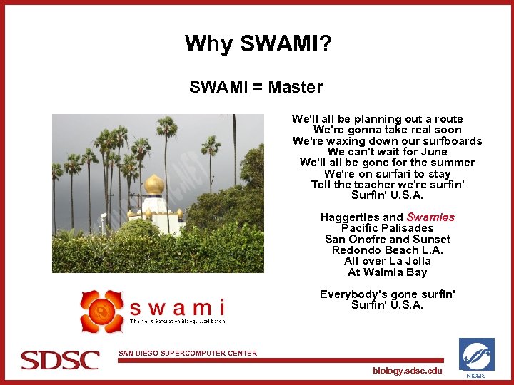 Why SWAMI? SWAMI = Master We'll all be planning out a route We're gonna