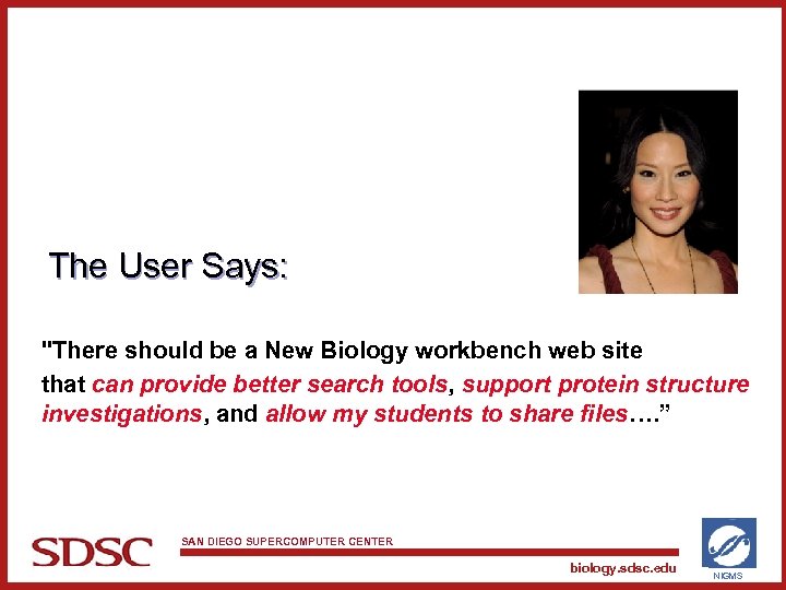 The User Says: "There should be a New Biology workbench web site that can