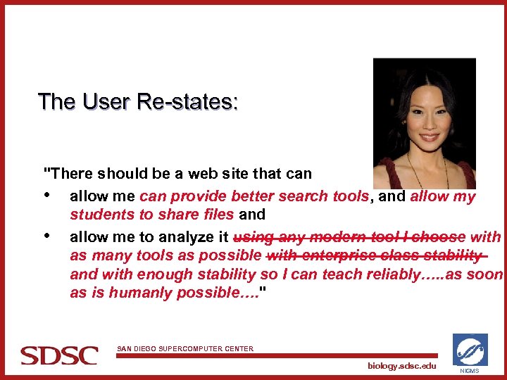 The User Re-states: "There should be a web site that can • allow me