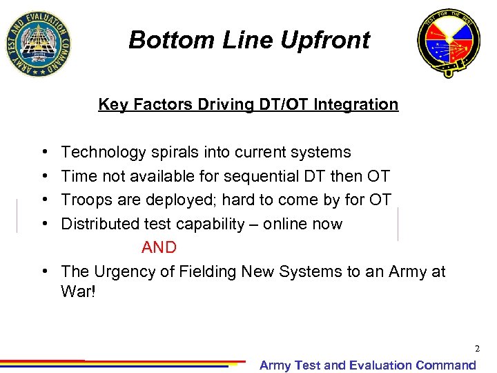 Bottom Line Upfront Key Factors Driving DT/OT Integration • • Technology spirals into current