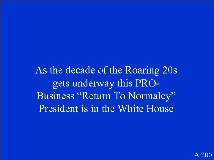 As the decade of the Roaring 20 s gets underway this PROBusiness “Return To