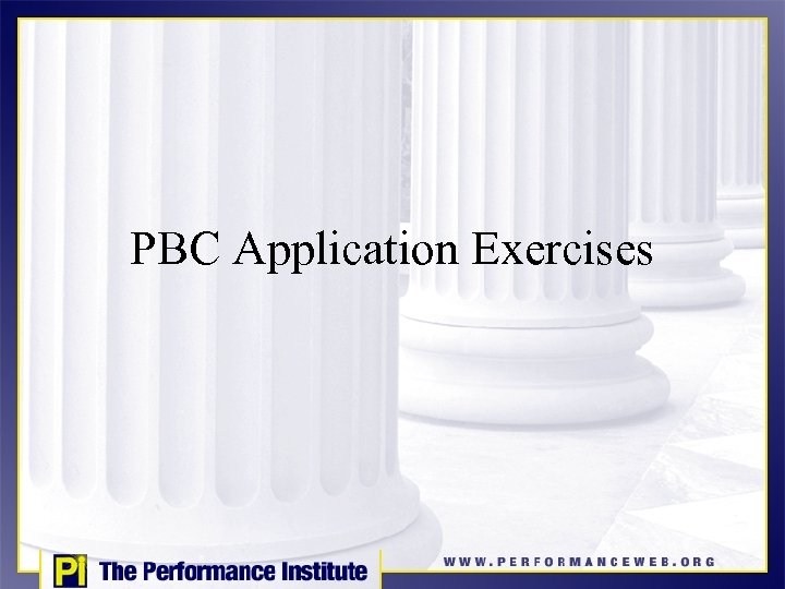 PBC Application Exercises 