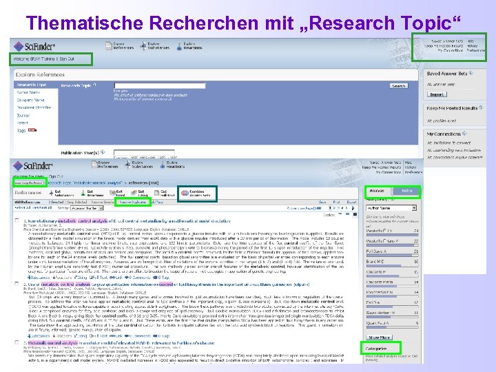 Thematische Recherchen mit „Research Topic“ 