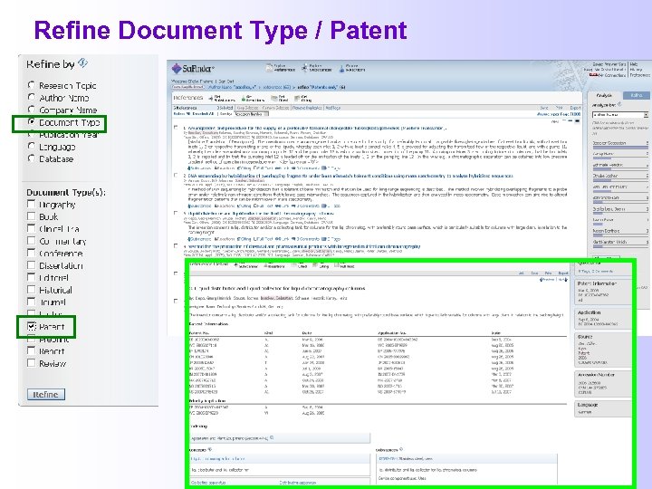 Refine Document Type / Patent 