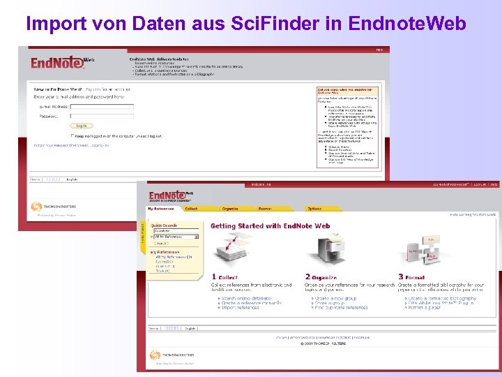 Import von Daten aus Sci. Finder in Endnote. Web 