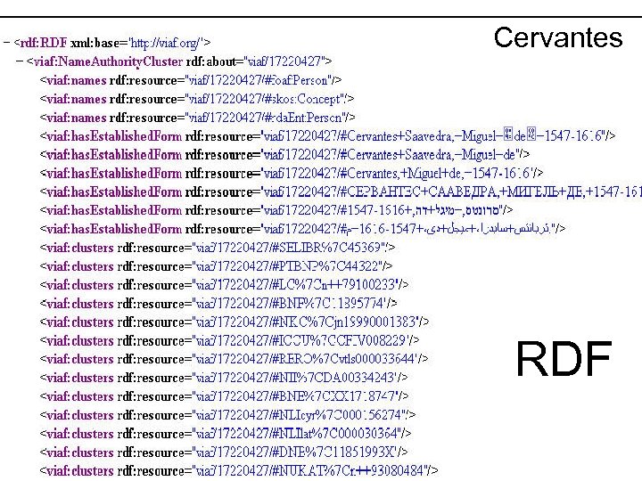 Cervantes RDF 
