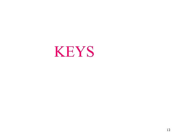 KEYS 12 