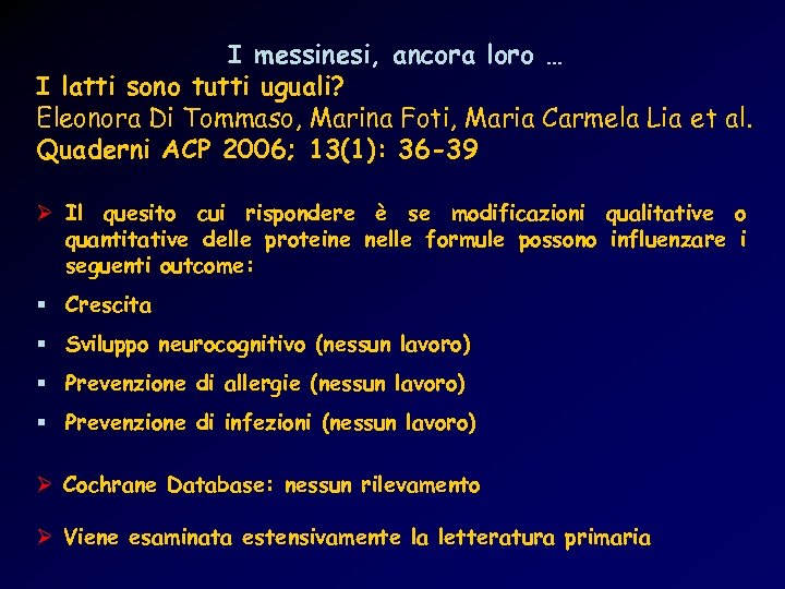 I messinesi, ancora loro … I latti sono tutti uguali? Eleonora Di Tommaso, Marina