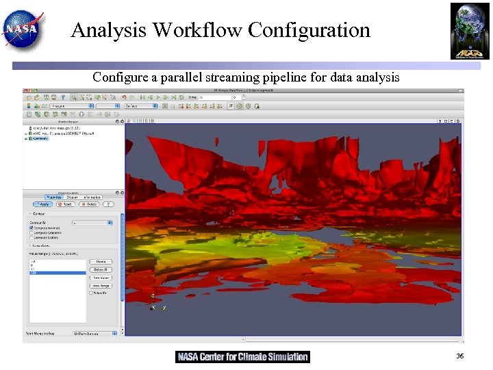 Analysis Workflow Configuration Configure a parallel streaming pipeline for data analysis 36 
