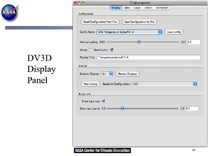 DV 3 D Display Panel 41 