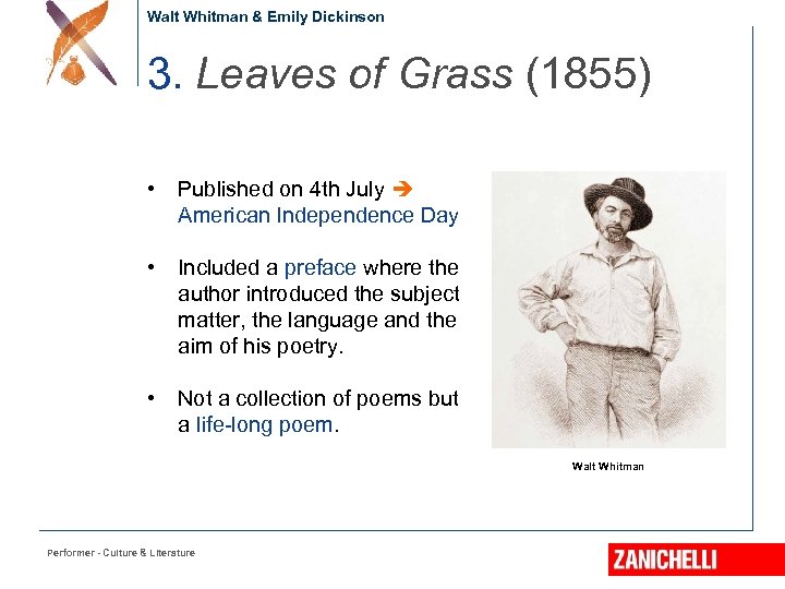 Walt Whitman & Emily Dickinson 3. Leaves of Grass (1855) • Published on 4