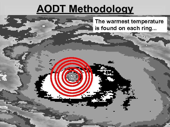 AODT Methodology The warmest temperature is found on each ring. . . 