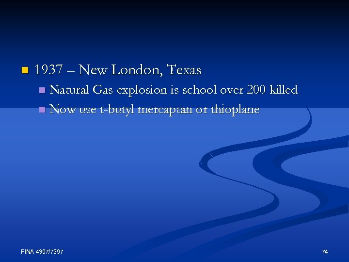 n 1937 – New London, Texas Natural Gas explosion is school over 200 killed