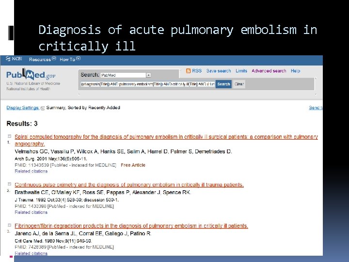 Diagnosis of acute pulmonary embolism in critically ill 