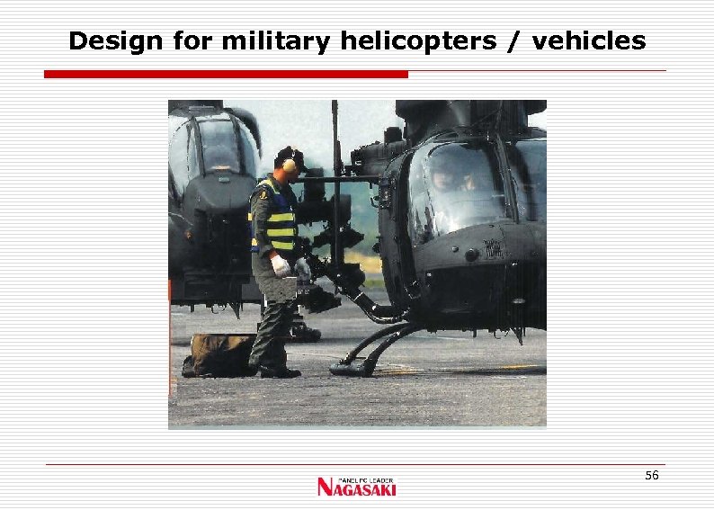 Design for military helicopters / vehicles 56 