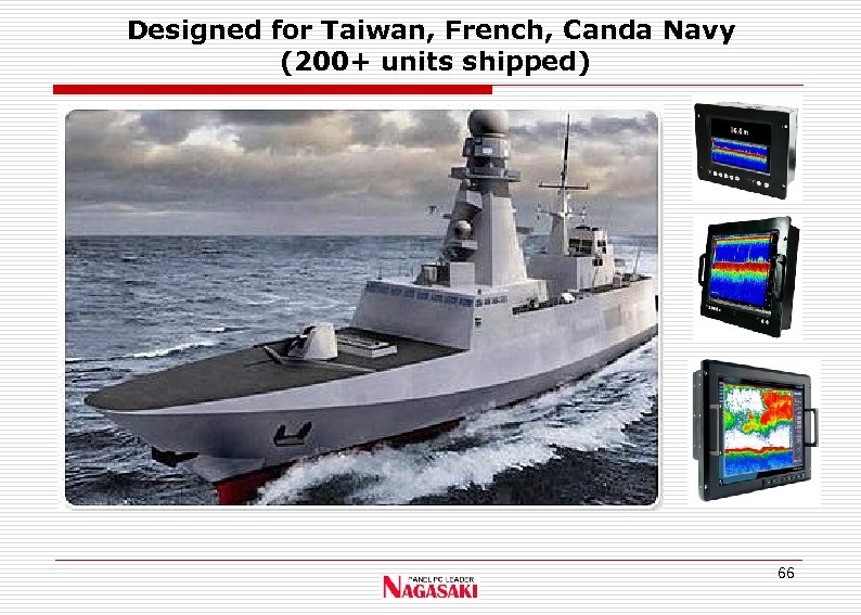 Designed for Taiwan, French, Canda Navy (200+ units shipped) 66 