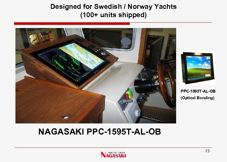 Designed for Swedish / Norway Yachts (100+ units shipped) PPC-1595 T-AL-OB (Optical Bonding) NAGASAKI