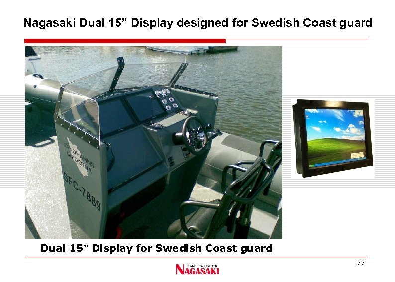 Nagasaki Dual 15” Display designed for Swedish Coast guard Dual 15” Display for Swedish