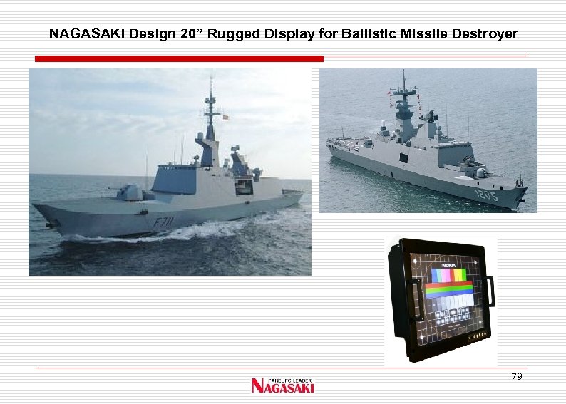 NAGASAKI Design 20” Rugged Display for Ballistic Missile Destroyer 79 