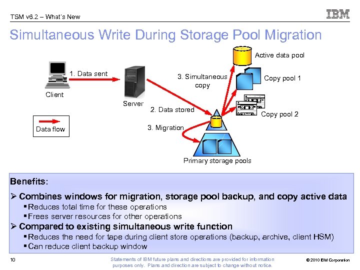 TSM v 6. 2 – What’s New Simultaneous Write During Storage Pool Migration Active