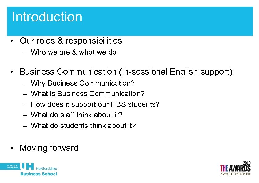 Introduction • Our roles & responsibilities – Who we are & what we do