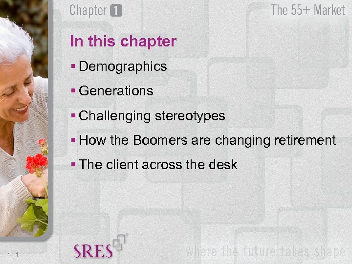 In this chapter § Demographics § Generations § Challenging stereotypes § How the Boomers