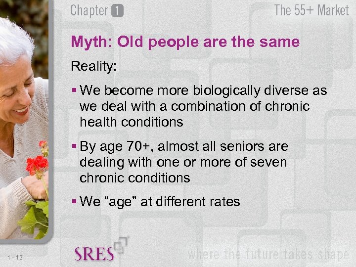 Myth: Old people are the same Reality: § We become more biologically diverse as