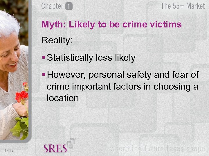 Myth: Likely to be crime victims Reality: § Statistically less likely § However, personal