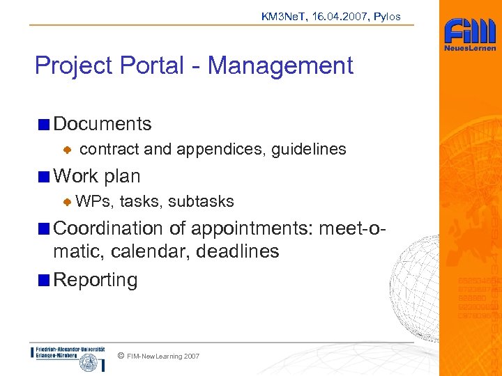 KM 3 Ne. T, 16. 04. 2007, Pylos Project Portal - Management Documents contract